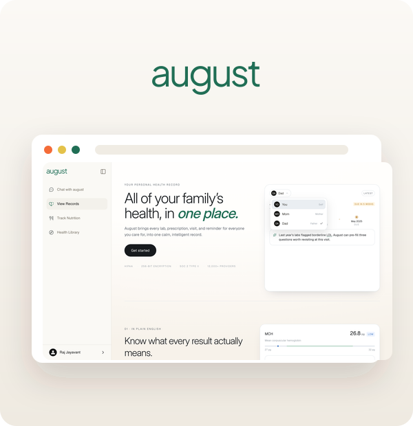 August health record web app