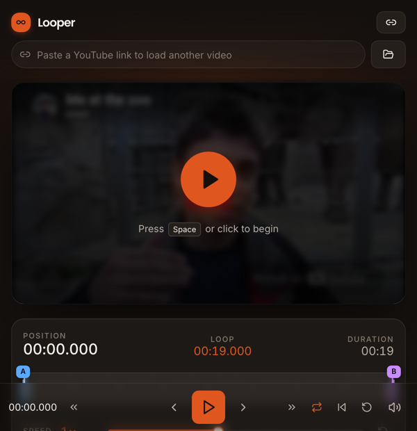 Looper YouTube practice looper
